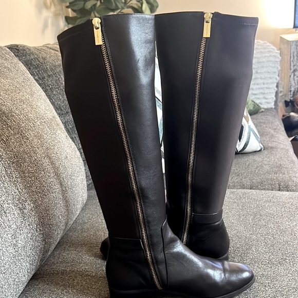 MICHAEL Michael Kors Hamilton Tall Riding Boots - Dark Chocolate Size 5.5 - Picture 3 of 14